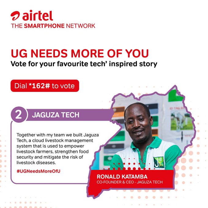 Vote Jaguza Tech in The Airtel Ug Needs more of you Campaigns.